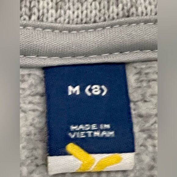 Old Navy Girls Loose Quarter-Zip Sweater-Knit Gray Pullover. 8. Youth Medium. - Picture 5 of 7